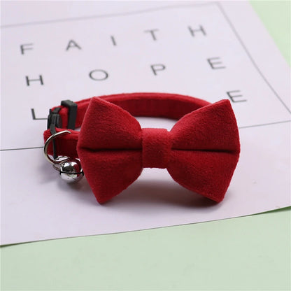 Cats Collars New Pet Bow Bell Collars Cute Cat Collars Pet Supplies Multicolor Adjustable Pets Dressing Tool Pets Accessories