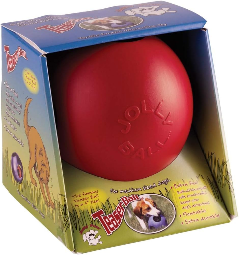 Teaser Ball Interactive Dog Toy, 6 in Medium, Blue