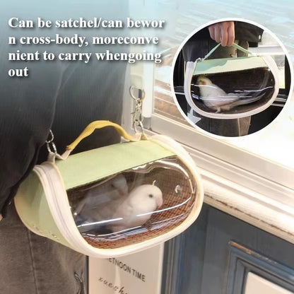 Small Pets Crossbody Traveling Bag Portable Foldable Cute Breathable Handbag Pets Bird Hamster Going Out Products Accessories