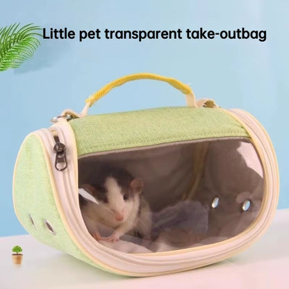 Small Pets Crossbody Traveling Bag Portable Foldable Cute Breathable Handbag Pets Bird Hamster Going Out Products Accessories