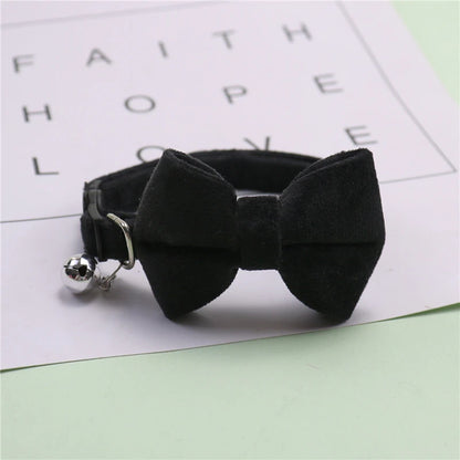 Cats Collars New Pet Bow Bell Collars Cute Cat Collars Pet Supplies Multicolor Adjustable Pets Dressing Tool Pets Accessories