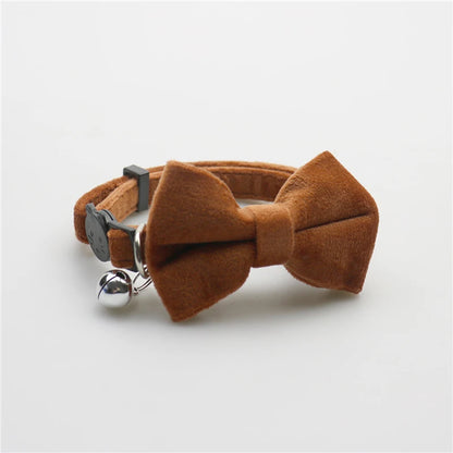 Cats Collars New Pet Bow Bell Collars Cute Cat Collars Pet Supplies Multicolor Adjustable Pets Dressing Tool Pets Accessories