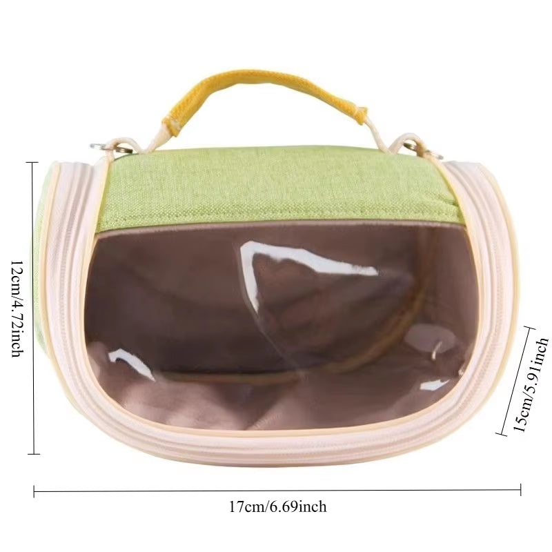 Small Pets Crossbody Traveling Bag Portable Foldable Cute Breathable Handbag Pets Bird Hamster Going Out Products Accessories