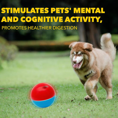 - Crazy Ball Treat Dispenser - Pets Treat Ball - Interactive Treat Dispensing Petstoy - Pets Enrichment Toys - Pets Toys to Keep Them Busy - Slow Feeder - 300G/10.5 Oz - Red/Blue